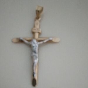 Gold and Silver Crucifix Pendant